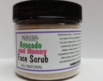 Avocado and Honey Face Scrub, face mask