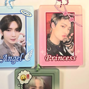 Porte-cartes photo acrylique K-Pop princesse ange princesse drôle et mignon