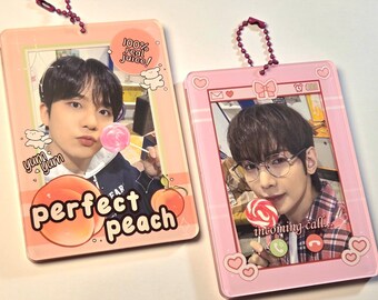 Cute Peach Juice + Incoming Call K-Pop Acrylic Photocard Holder
