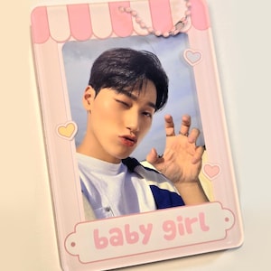 Porte-cartes photo acrylique K-Pop bébé fille