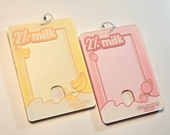 Banana + Strawberry Milk Acrylic K-Pop Photocard Holder