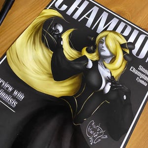 Pokemon - Copertina della rivista Cynthia High Fashion - Stampe A4 / A5 - Illustrazione di Mysthartz