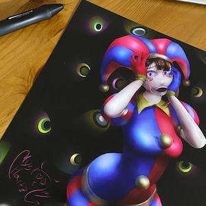 The Amazing Digital Circus - L'incubo di Pomni - Stampe A4 / A5 - Illustrazione di Mysthartz