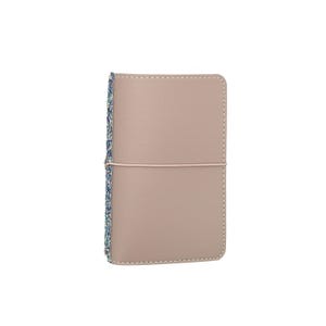 Pocket Traveler’s Notebook – Lilac Mist Candy | Light Purple Cover with Glitter Spine | Mumsy & Bub | Vegan Leather Planner