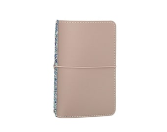 Pocket Vegan Leather Traveler's Notebook: Lilac Mist with Glitter Spine