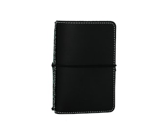 Pocket Traveler’s Notebook – Raven Candy | Black Cover with Glitter Spine | Mumsy & Bub