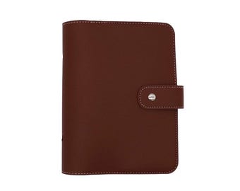 Chocolate Brown Vegan Leather B6 Travelers Notebook - Planner Cover