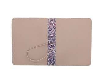 Lilac Mist Perfect Fit B6 Traveler's Notebook – PU Leather Cover with Glitter Spine