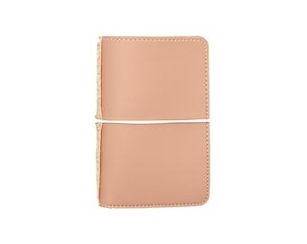 Love Note Candy Traveler's Notebook: Pocket Size TN Pink Vegan Leather Planner with Glitter