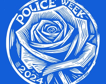 Salute the Heroes : T-shirt hommage 2024 de la Semaine nationale de la police - Honorez les personnes décédées - Fine ligne bleue