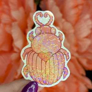 Love Bug | cute bug sticker beetle sticker holographic sticker waterproof sticker insect sticker water bottle sticker planner sticker