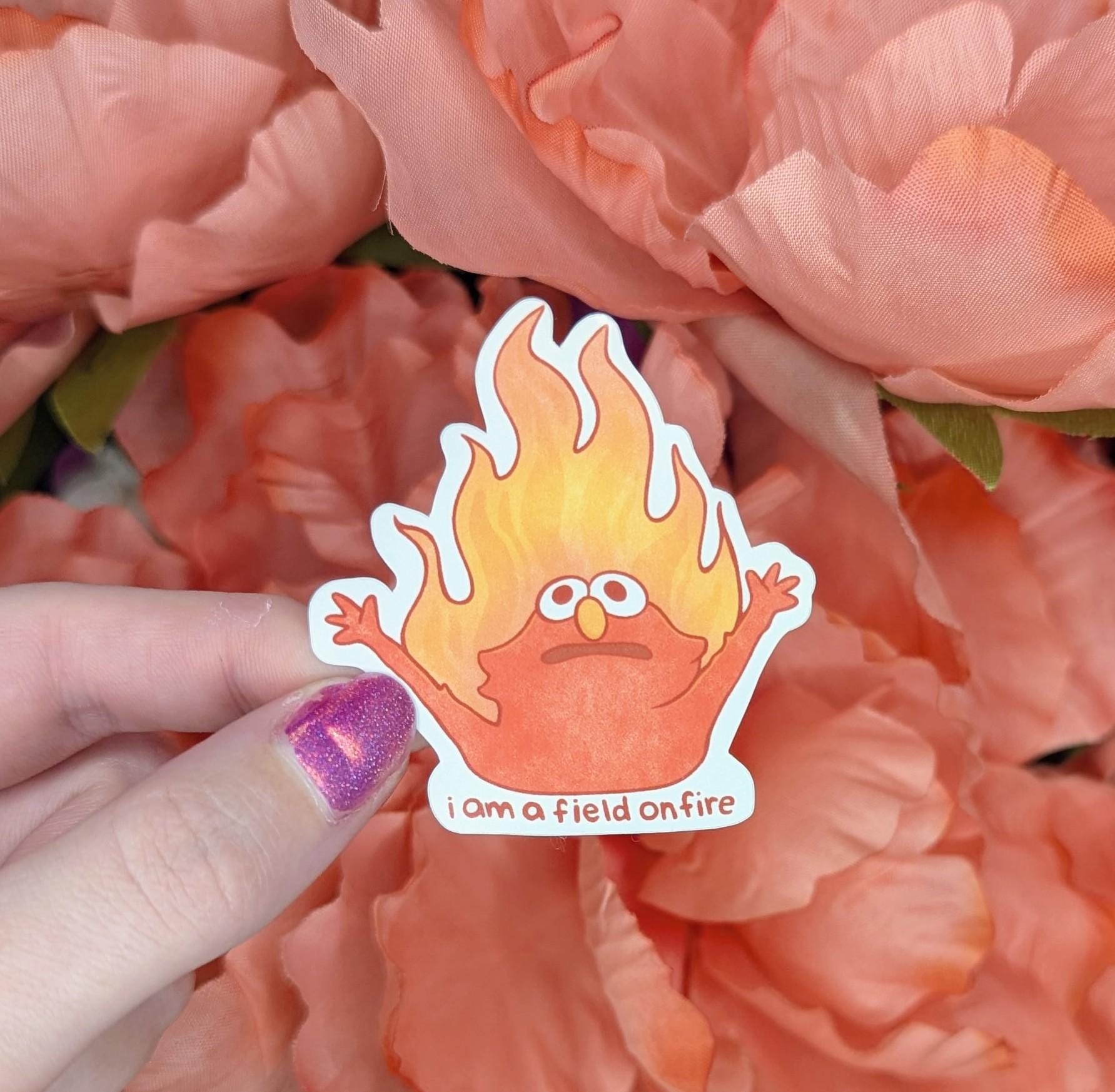 Sad Elmo Sticker Elmo Burning Bright Vinyl Sticker - Etsy