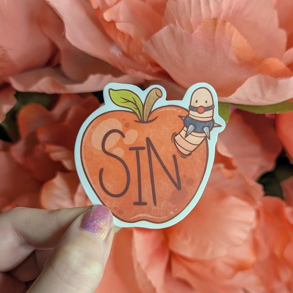 Sin Worm Vinyl Sticker