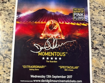 David Gilmour Hand Signed 11x17 Tour Poster w/ COA – Free Shipping