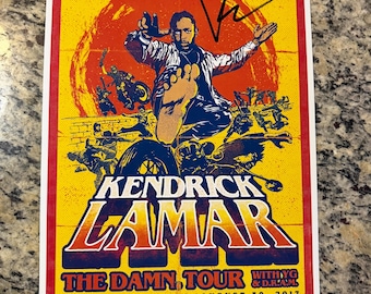 Hand Signed Kendrick Lamar The Damn Tour 11x17 Poster - Autograph w/COA