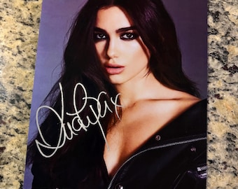 Hand Signed & Authenticated DUA LIPA 8x10 Tour Poster W/ COA