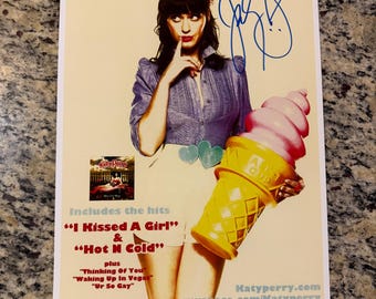 Katy Perry Hand Signed 11x17 Tour Poster Authentic Autograph w/COA