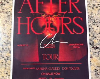 Hand Signed & Authenticated THE WEEKEND Tour Poster 11x17 w/ COA - Free Shipping