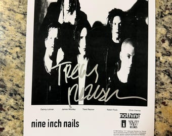 Nine Inch Nails Trent Reznor Hand Signed 8x10 Photo Autograph Authentic w/COA