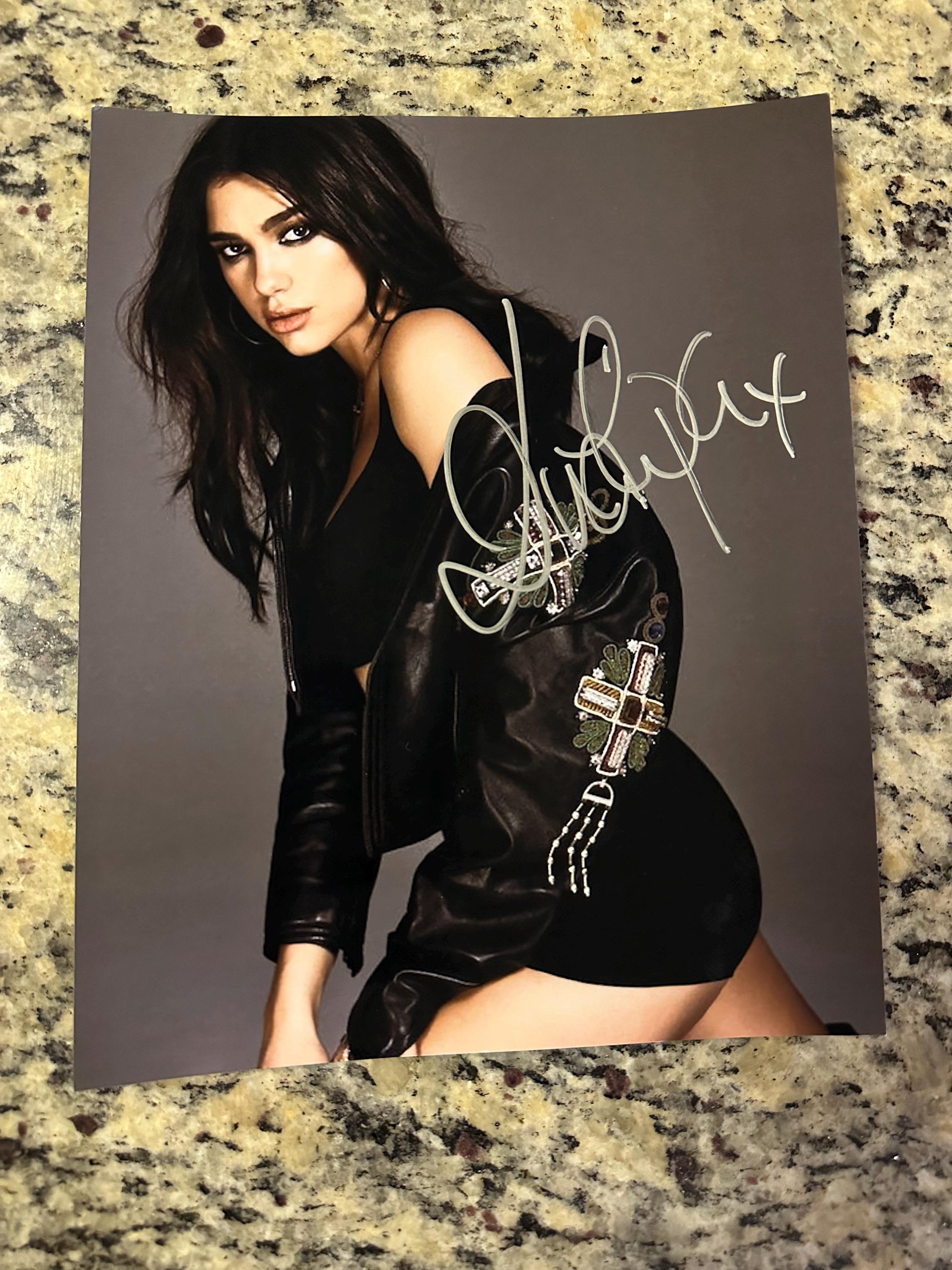 Hand Signed & Authenticated DUA LIPA 8x10 Tour Poster W/ COA