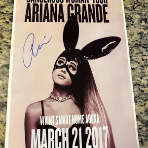 Ariana Grande Signed Tour Poster 11x17 – Hand Signed Pop Music Autograph w/ COA - Free Shipping