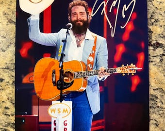 Post Malone Hand Signed 8x10 Photo Authentic Autograph w/COA