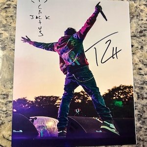 Handsigniertes und authentifiziertes TRAVIS SCOTT 8x10 Tour-Poster mit COA - kostenloser Versand