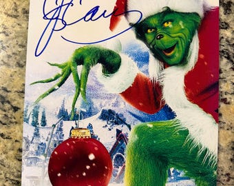 Jim Carrey Signed 8x10 The Grinch Movie photo - Autograph w/COA