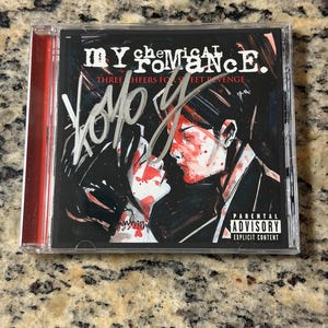 Hand Signed My Chemical Romance Three Cheers CD by Gerard Way w/COA