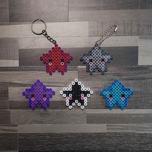 Star Perler Beads Keychains and Magnets