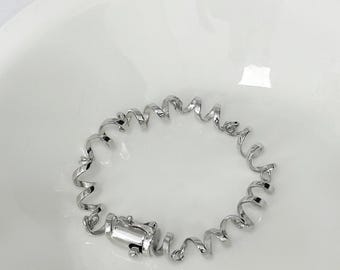 925 Sterling Silver Spiral Bracelet | Minimalist Coil Bangle | Modern Art Jewelry | Unisex Statement Gift