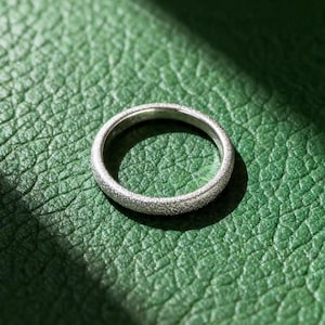 925 Sterling Silver Matte Ring, Minimalist Band Ring, Textured Wedding Band, Simple Stackable Ring, Everyday Silver Jewelry