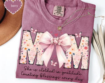 Mother Love Blessed Strong mama Gift ,Pinky Coquette Mother's Day Shirt,First Mother's Day Gift, New Mama Shirt, Best Mom Gift Idea