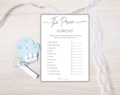 The Price Is Right Baby Shower Game, Price Guessing Game, Baby Shower Activities, Baby Shower Trivia, Price is Right Game, Baby, Printable
