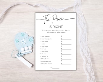The Price Is Right Baby Shower Game, Price Guessing Game, Baby Shower Activities, Baby Shower Trivia, Price is Right Game, Baby, Printable