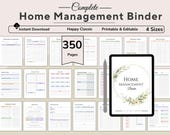 Home Management Binder, Household Organizer, Emergency Contact, End Of Life Planner, Medical Information, Family Household Planner, Finance
