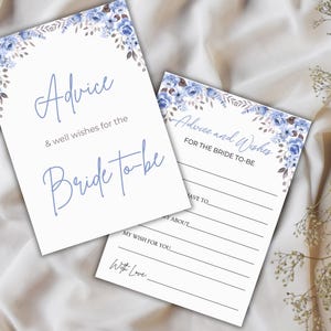Advice And Well Wishes For The Bride, Wedding Wishes Card, Advice & Wishes For The Couple, Bridal Advice Card, Gift For The Bride, Printable