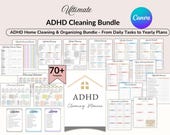 ADHD Cleaning Planner Bundle, ADHD Home Organization, Master Cleaning Checklist, Family Chore Chart, House Cleaning Schedule, Deep Cleaning