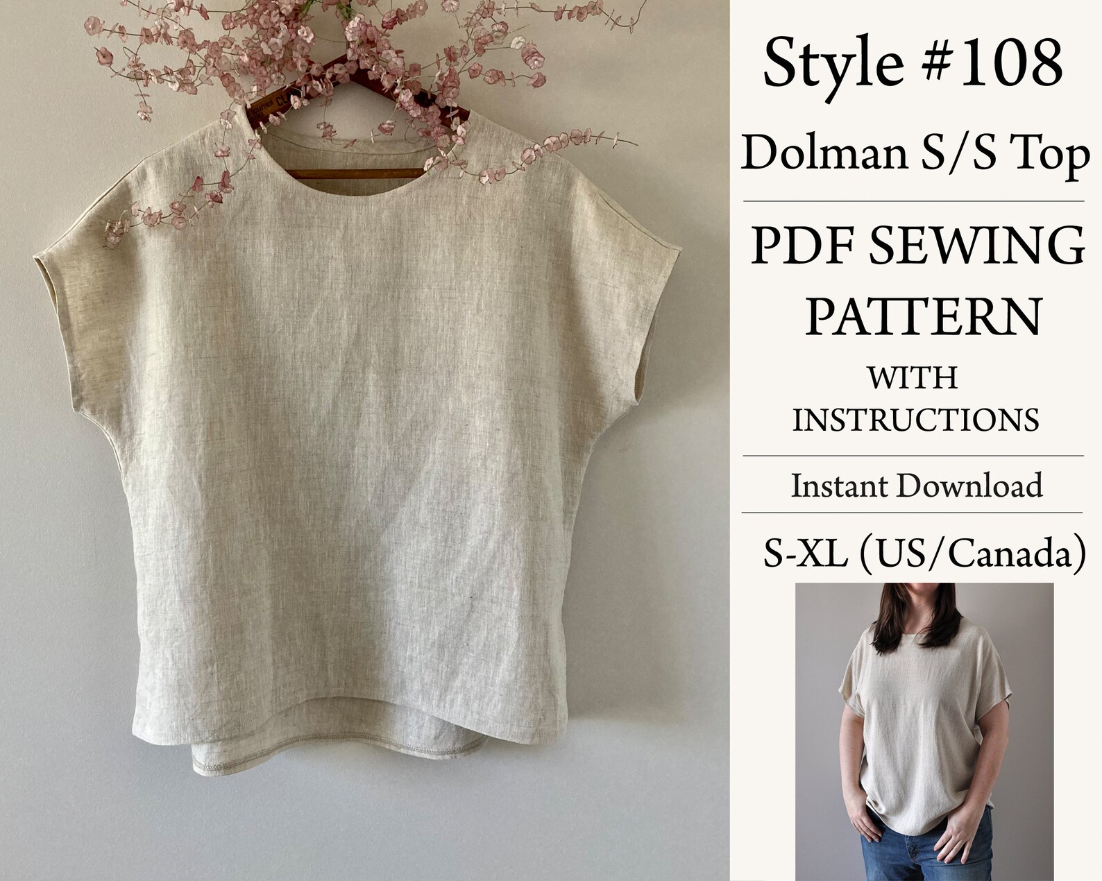 PDF Sewing Pattern Linen Top Sewing Pattern Digital - Etsy