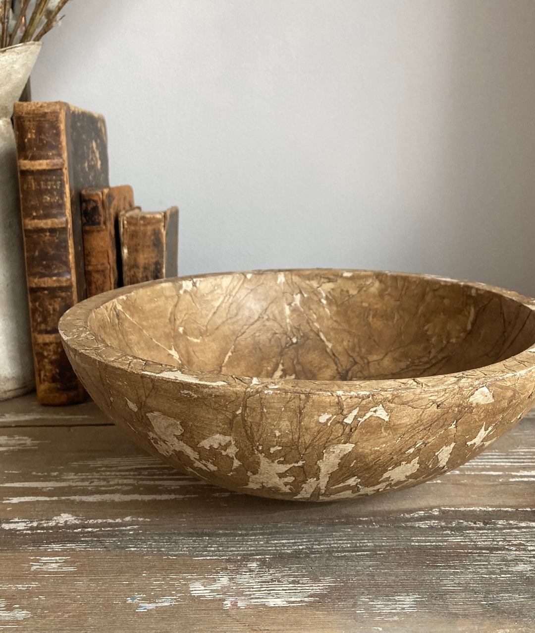 Hand Decorated Wood Bowl, Art Bowl, Textured Bowl, Decorative Bowl Etsy