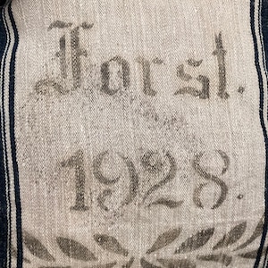 Vintage Grainsack Linen bag, Handwoven linen, Handmade bag, Market bag image 4