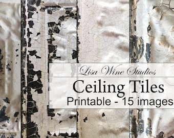 Ceiling Tiles, Digital download, Printable 8.5"x11", Instant download