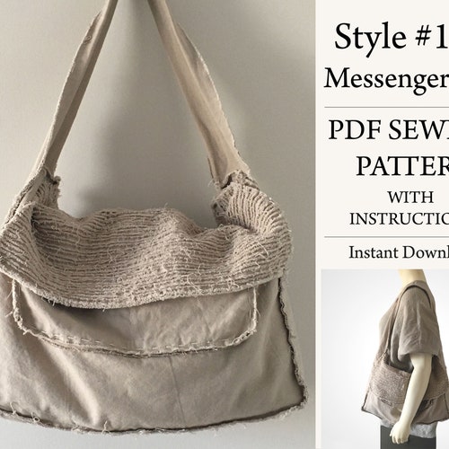 Denim Messenger Bag Pattern Etsy