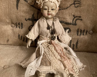 Vintage style doll, Handmade doll