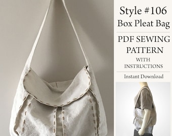 PDF Sewing Pattern, Hand Bag Sewing Pattern, Digital Download Pattern, Style #106