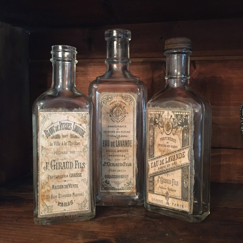vintage apothecary bottles