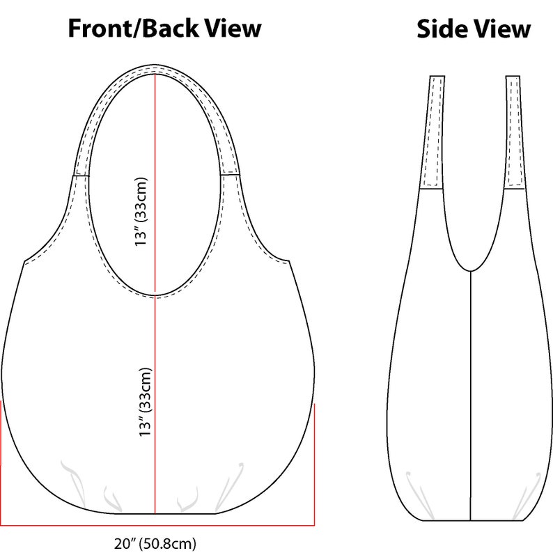 Hobo Bag PDF Sewing Pattern Instant Download Pattern - Etsy