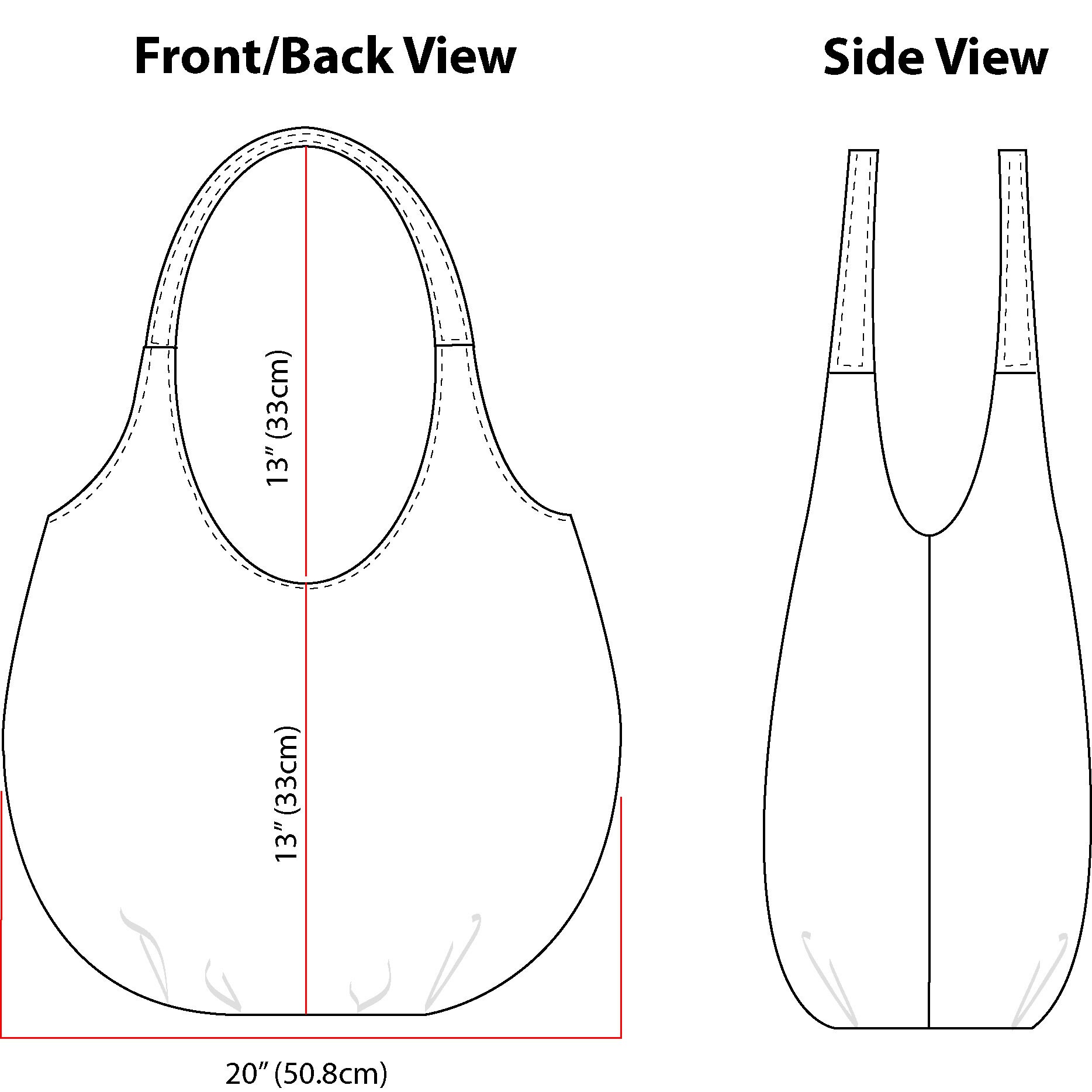 Easy Hobo Bag Tutorial 💖 DIY 2 Size Shoulder Bag Pattern Drawing 