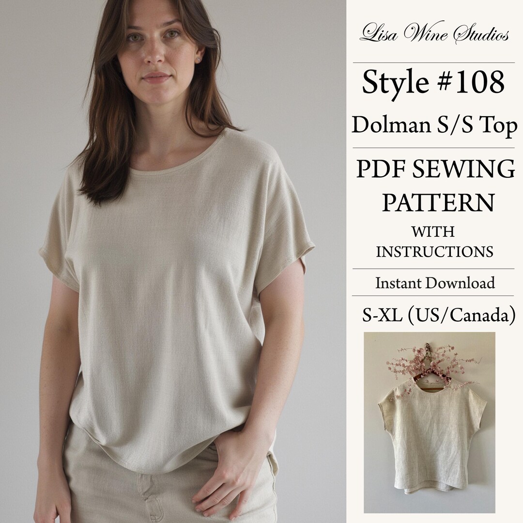 トップス Julius tornado cut and saw PDF Sewing Pattern, Linen Top, Sewing Pattern, Digital