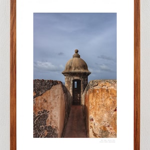 El Morro Fort San Juan Puerto Rico Photo | Stone Guard Tower Photo | Old San Juan Digital Wall Art | Historic Caribbean Printable Download